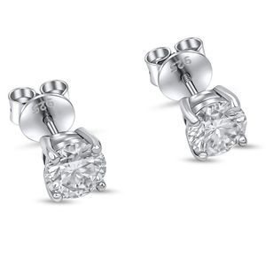 1.6ct Moissanite Diamond Earrings 18k White Gold Plated Pure 925 Sterling Silver